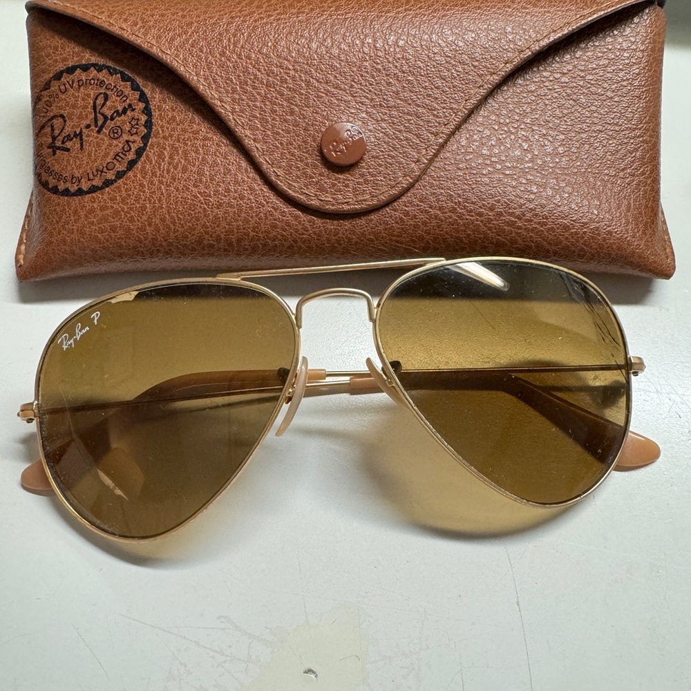 Ray-Ban Aviator Gradient Polarized- Matte Gold - image 2